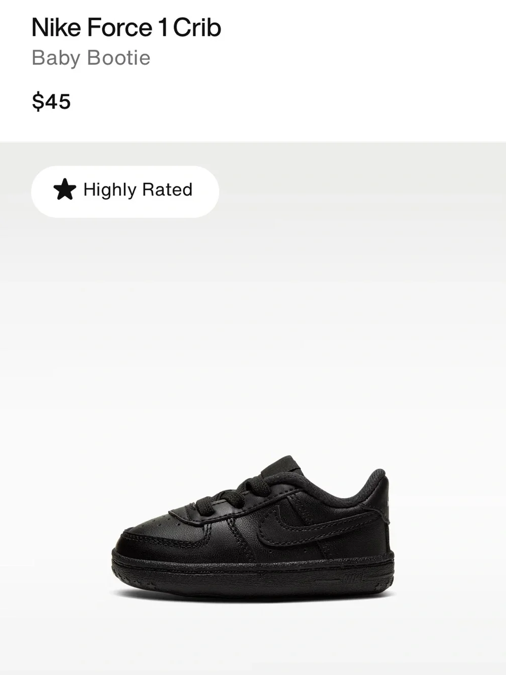 Nike Force 1 Crib Baby Bootie